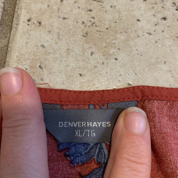 Denver Hayes Floral Tie-Strap Sleeveless Mini Dress - Rust XL - Picture 2 of 5